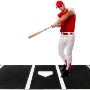 6x12 baseball/softball hitting mat in black