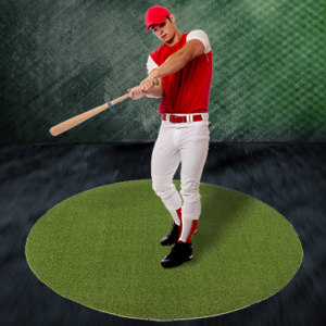 circle hitting mat in green 5 ft