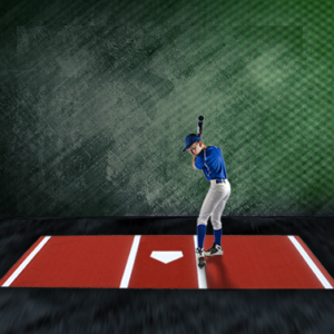 6x12 baseball/softball hitting mat in clay