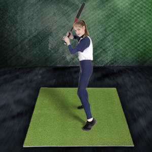 3/5 baseball/softball stance mat in green