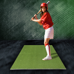 3x7 baseball/softball stance mat in green