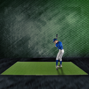 6x12 baseball/softball stance mat in green