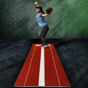 3x10 softball pitching mat in clay