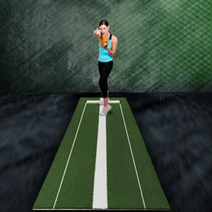 3x10 softball pitching mat in green